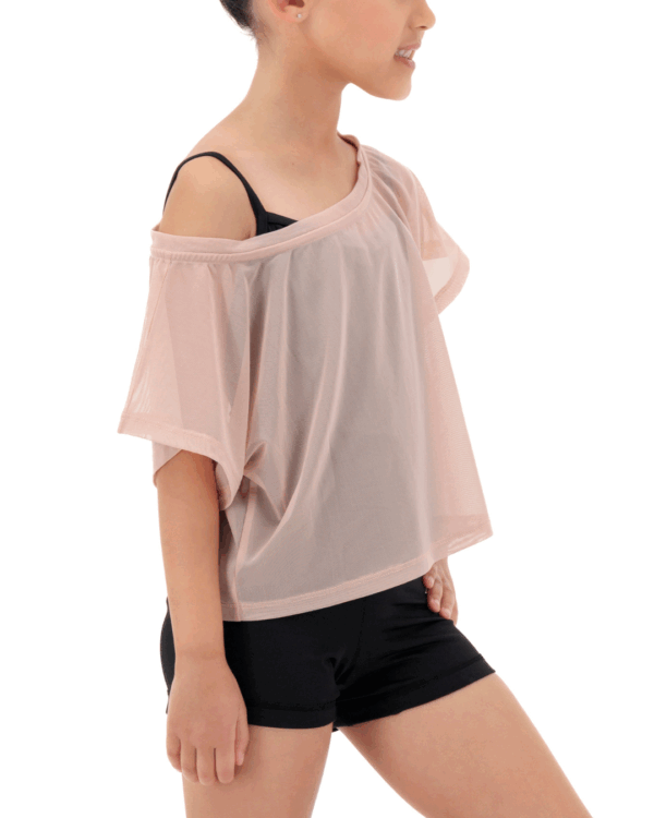 Mesh Dance Crop Top For Girls
